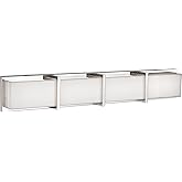 Kuzco Lighting Watford 35" Vanity Light | Chrome | Modern LED Bathroom Fixture | Frosted Glass Diffuser | Omni-Directional Li