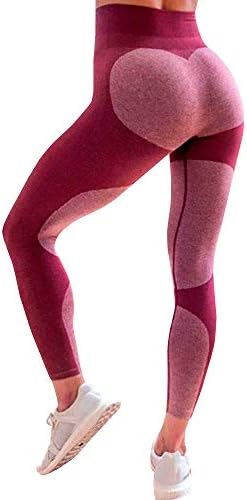 Sibylla Women's Color Block High Waist Workout Legings Skinny Yoga Pants Tights