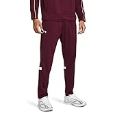 Under Armour Mens UA Knit Warm Up Team Pants - Moisture Wicking 4XLT Maroon-White