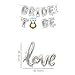 HAIOPS Bride To Be Balloon Love Balloon Jumbo Foil Balloon Handwriting Letter Giant Celebration Balloon Romantic Wedding Bridal Shower Anniversary Engagement Party Decoration (Silver)