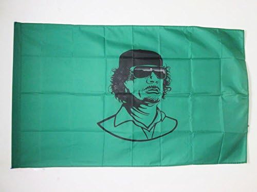 AZ FLAG, Libya with Gaddafi Flag, 2x3 Ft, Libyan Banner with Sleeve, 100% Polyester, Fade Resistant, Vivid Colors