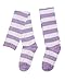 ZANZEA Womens Over Knee Thigh High Socks Long Striped Stocking Light Purple White One Size