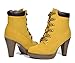DREAM PAIRS Women's Fashion Ankle Lace Up Fur Interior Chunky Heel Platform Combat Boot Booties