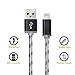 Flebi 1 Feet Short Lightning to USB Cable Nylon Braided Apple Charger for iPhone iPad iPod (4 Pack)