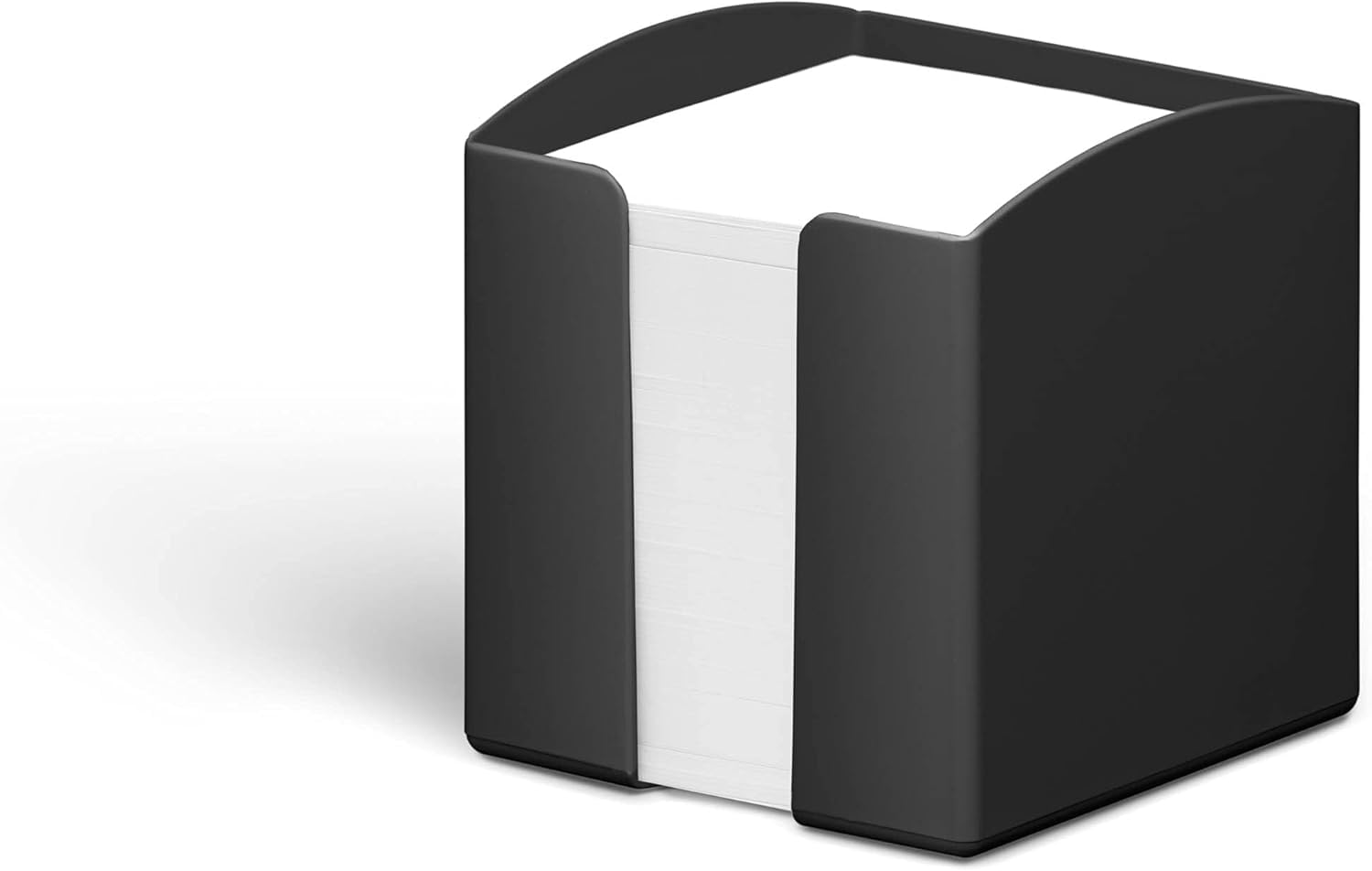 Durable Eco-Friendly Note Box - Includes 800 Sheets of Recycled Paper - Blue Angel Certified - Desktop Note Pad Holder - Black