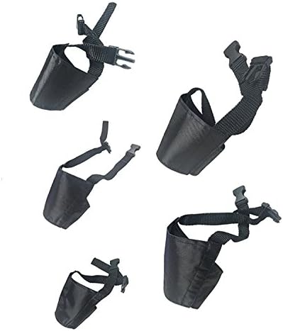 Alfto Dog Muzzles Suit ,Adjustable Dog Mouth Cover Anti-biting Barking Muzzles for Small Medium Large Extra Dog ,Dog Muzzle Mesh Mask 1set(5pcs/set),Black