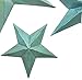 Bellaa 21352 Star Metal Wall Decor Set 3 Green Blue 12/8.5/6 inch