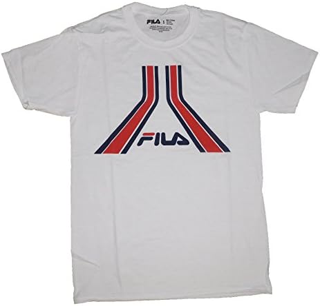 Men's Assorted FILA Logo Short Sleeve T-Shirts (S, White-Track)