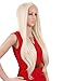 Tripal Hairs Blonde Wigs Handmade Heat Resistant Synthetic Lace Front wig for Women 613# Color 24 Inches