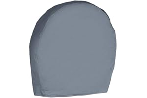 Classic Accessories Over Drive RV Wheel Covers, Wheels 37"-41" Diameter (bus), 9.25" Tire Width, Grey, Breathable Polyester Fabric, Universal, Anti-Slip, Durable