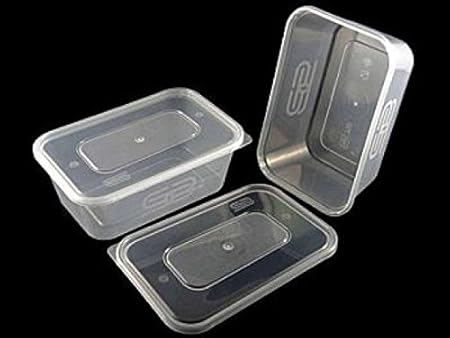 650 ml microondas envases de plástico resistente Satco + tapas x ...