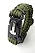 Off-Grid Gear Survival Paracord Bracelet with Updated Waterproof Compass, Knife/Scraper tool, Flint and Bottle Opener - Army Green