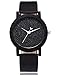 Women Star Watches COOKI Clearance Female Watches on Sale Shinning Lady Watches Cheap Watches Leather Watch-A90 (Black)