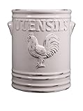 Home Essentials Rooster Utensil Crock, Ivory, 6.25L