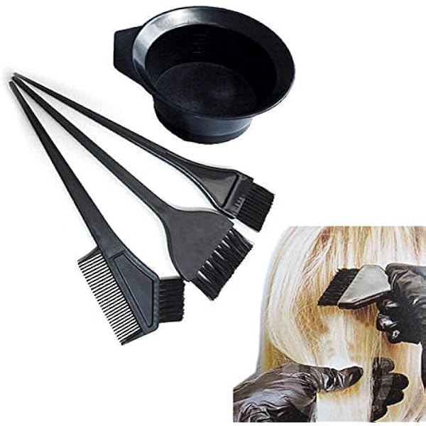 Amazon Com 4 Pk Professional Salon Hair Coloring Dyeing Kit Dye Brush Comb Brush Bowl Tint Tool Beauty