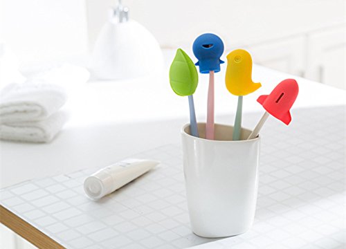 Toothbrush Holders Covers Protective Case Anti-Bacterial Hygienic Silicone for Home Daily Bathroom Travel Outdoor Camping Sport Running Hiking Accessories 6 Pcs - Thumbnail 3