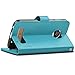 J&D Case Compatible for Moto Z2 Play Case, [Wallet Stand] [Slim Fit] Heavy Duty Shockproof Flip Cover Wallet Case for Motorola Moto Z2 Play Wallet Case - [Not for Moto Z Play/Moto Z3 Play] - Aqua
