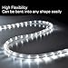 DELight 150ft LED Rope Light Valentines Home Holiday Party Disco Restaurant Cafe Decor 2 Wire 1620pcs Bulbs White