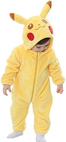 Value Sport Unisex-Baby Flannel Crawling Clothes Cosplay Pikachu Pajamas Onesie Costume