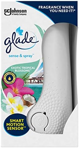 Glade Sense & Spray Air Freshener Holder and Refills, Motion Activated Automatic Odour Eliminator for Home Tropical Blossoms