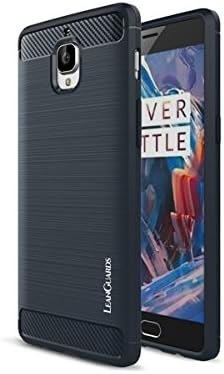 LeanGuards Rugged Armor Case Series Oneplus 3T Sleek n Tough Case with Superior Grip n Brushed Surface Blue Retail Packaging