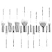 Professional Mermaid Makeup Brushes Kit 16 Pcs - Makeupstore Cosmetic Makeup Brushes Foundation Eyebrow Eyeliner Blush Cosmetic Concealer Brushes Beauty Tools Brush, Gold