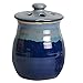 Garlic Clove Stoneware Canister Keeper with Vented Lid