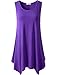 LARACE Womens Plus Size Tank Tops Summer Sleeveless Shirts Casual Loose Tunic Blouses(Deep Purple 2X)