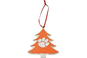 COLLEGIATE PULSE Clemson Tigers Tree Shaped Metal Christmas Ornament
