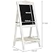 MyGift Decorative Vintage White Washed Brown Wood Large Freestanding Chalkboard Message Board Easel