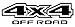 CMI NI579 4X4 Offroad Decal | 11-Inches by 3.6-Inches | Premium Quality Black Vinyl Decal