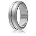 ROQ Silicone Rubber Wedding Ring for Men, Comfort Fit, Men's Wedding Band, Breathable Rubber Engagement Band, Engraved Middle Line and Dome Solid, Multi Packs, Multi Colors