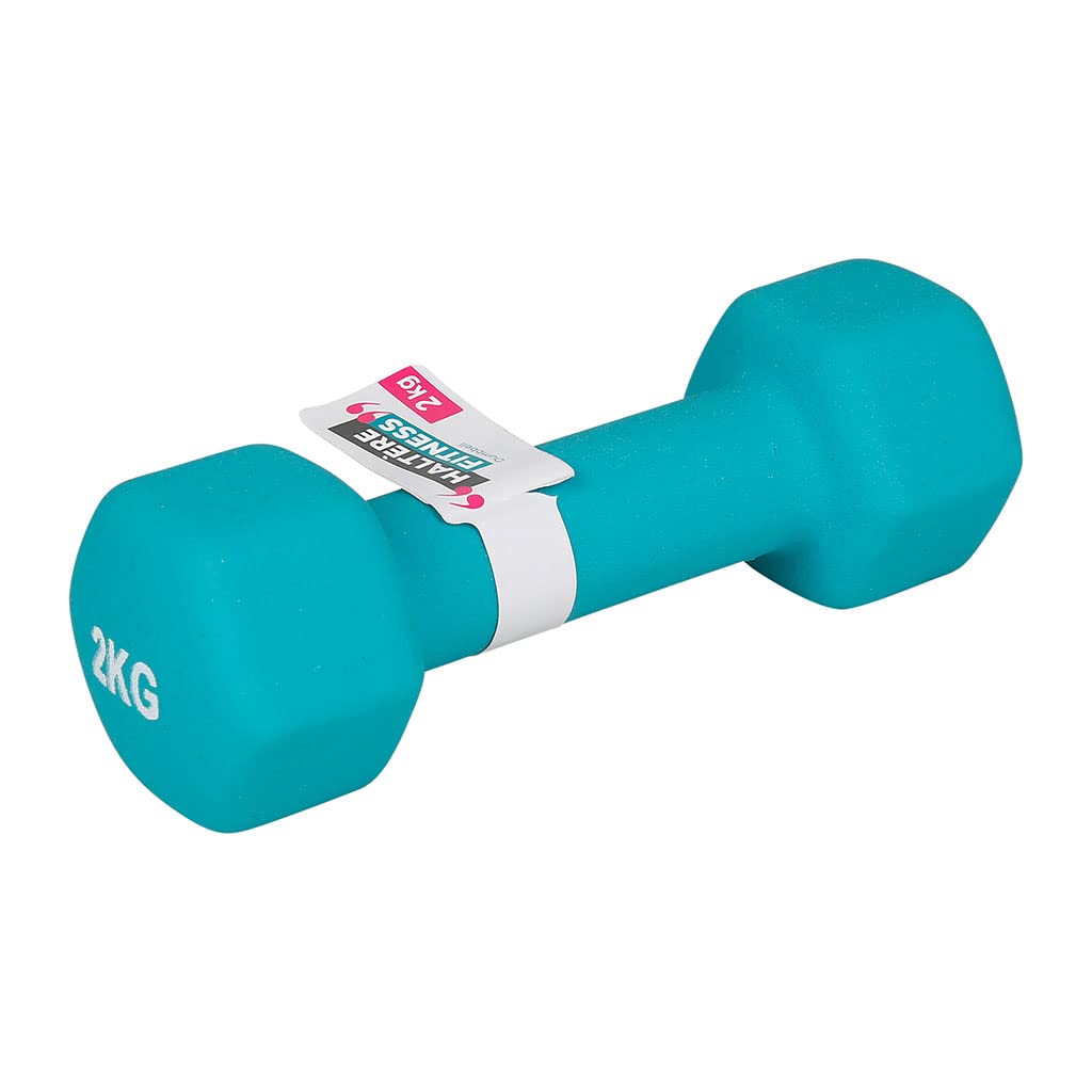 UPFIT - Dumbbell 2 kg - Single unit - Perfect grip - Shaped designed to be able to do different versatile exercises - Allows a complete training - Large and functional handle Blue