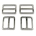 DGOL 10pcs 1 inch Zinc Alloy Slider Tri-glide Buttons Webbing Strap Tri Glide Adjustable Buckle Fasteners (Silver)