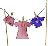 The Irish Fairy Door Company - Clothes Line with Female Clothes