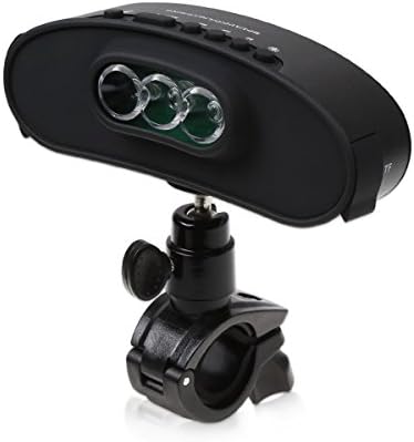 Bicycle Lights Bluetooth Speakers Outdoor Waterproof Riding Headlight Bike Speaker Support TF Card + FM Radio Cycling Bell With Bike Horns Bicycle Mount Holder (Black)