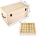 Serene Stream 64-Slot Essential Oil Storage Box Organizer- Removable Dividers - 2 Stack-able Inner Trays - Premium Solution Fits 5ml, 10ml, 15ml, 30ml Bottles, Tubes, Accessories and More EO Products