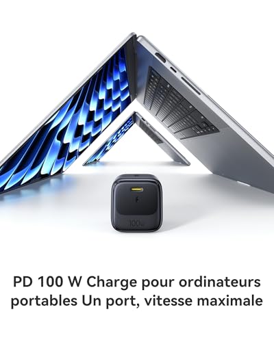 Baseus Enerfill USB C Charger 100W, Fast Charger PD Compact, GaN Charger for MacBook Pro/Air, iPad Pro, iPhone 17/16/15, Samsung Galaxy S25/S24, Laptop (1m USB-C Cable Included)