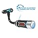 AKASO Wireless Bluetooth FM Transmitter Car Kit with Handsfree Calling, Music Control and USB Charger for Samrtphones