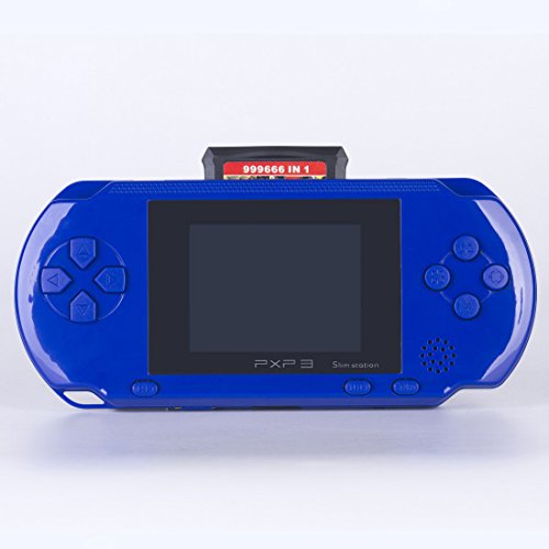 Navpeak Game Player New PXP 3 Portable Video Game Player Slim Station Bundle 16 Bit Handheld Computer Games Console 1pc (Dark-Blue)