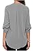 Dokotoo Womens Casual Chiffon Ladies V-Neck Cuffed Sleeve Blouse Tops Large Gray,Gray,(US12-14)L