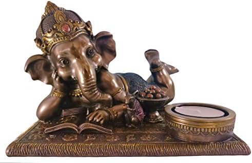 Sacred Blessings Lord Ganesh Idols for Home Decor, Cold Cast Bronze, 1 Piece