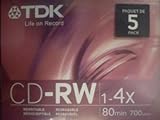 TDK CDRW80 Recordable and ReWriteable CD