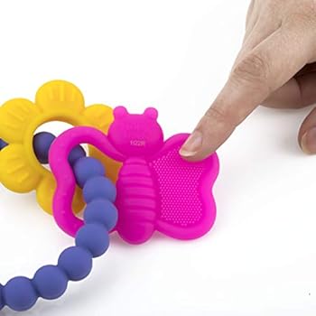 nuby chewy charms silicone teether