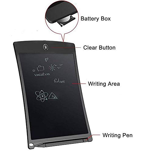 8.5 inch Writing Tablet Family School Educational Drawing Board Toy with Velvet Case Bag for Kid (8.5)