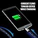 DATASTREAM Micro USB Cable LED Light Up 3.5 ft Long w/Flat Design, High Speed Data Transfer, Visible Blue & Green Charging Lightup - Perfect for Car, Bedside, More