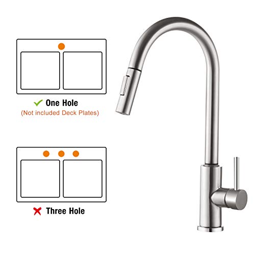 Qomolangma Touch Sensor Kitchen Faucets with Pull Down Sprayer, Touch