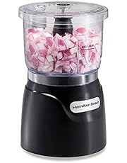 Hamilton Beach Electric Vegetable Chopper & Mini Food Processor, 3-Cup, 350 Watts, for Dicing, Mincing, and Puree, Black (72850)