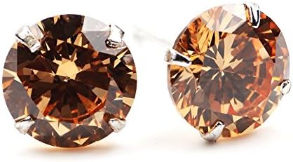 Youree CZ Stud Earrings Set for Women Girls Men 3-8mm Round Swarovski Jewelry Bridesmaid Groomsmen Gifts(ED-82)