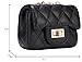 WODISON Trendy Kids Toddler Crossbody Quilted Purse Shoulder Bag Metal Chain for Girls with A Bow Hair Clip Gifted